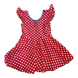 Eleanor Rose Red and White Checkered Kids Dress